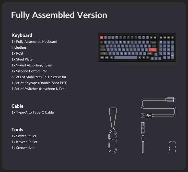 Keychron K4 Pro White K4P-O1 Gaming Mechanical Keyboard