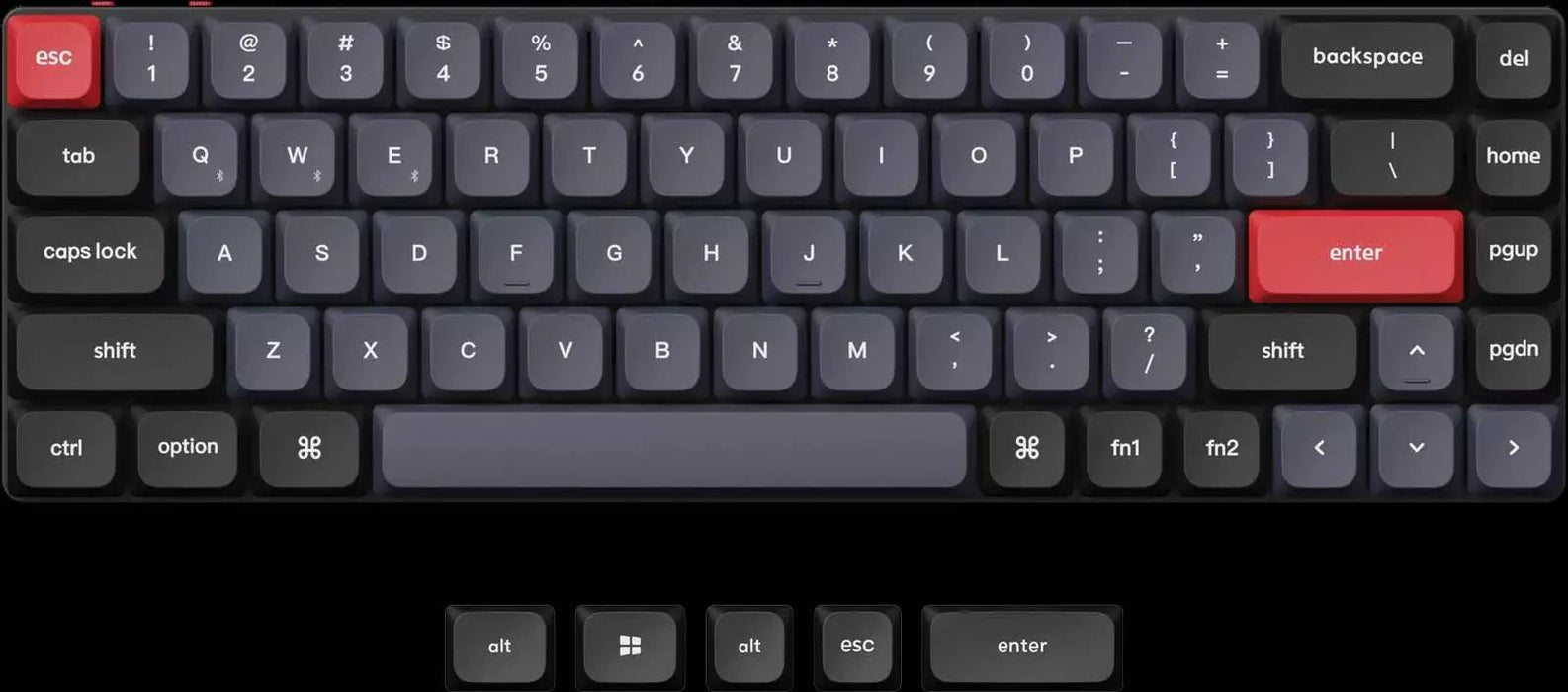 Keychron - K7 Pro mechanical keyboard, wireless, Gateron Red Linear, RGB, black