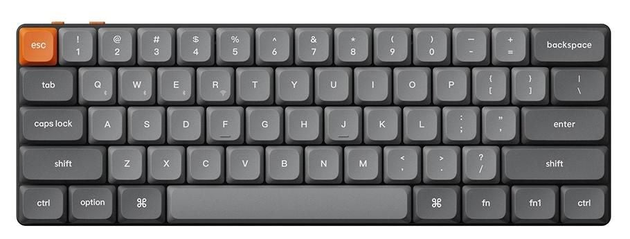 Gaming Mechanical Keyboard Keychron K9 Max QMK HS 60% Keychron Milk POM Switch Red RGB