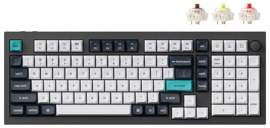 Mechanical keyboard Keychron Q5 Max QMK Carbon Black - Gateron Jupiter Brown