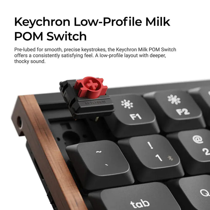 Wireless mechanical keyboard Keychron K3 MAX SE Black QMK/VIA - Milk POM Red Switch