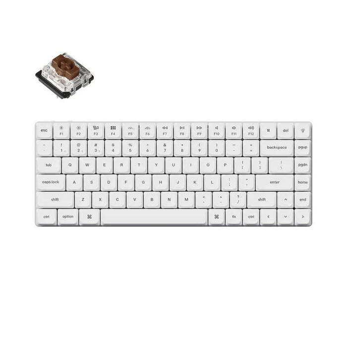 Gaming mechanical keyboard Keychron K3 Pro White QMK/VIA - Brown Brown