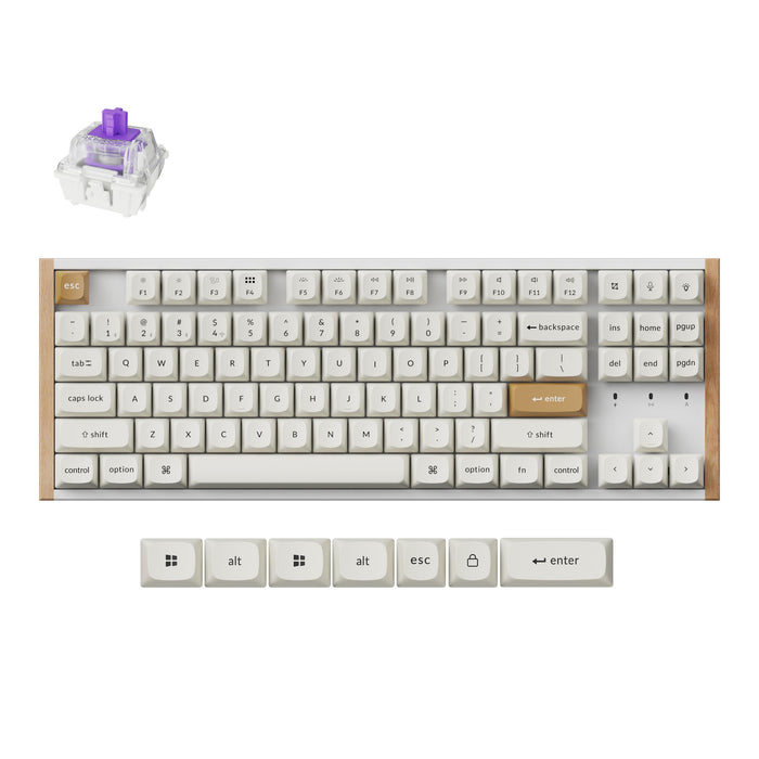 Gaming Mechanical Keyboard Keychron K8 HE Magnetic Switch - White Special Edition