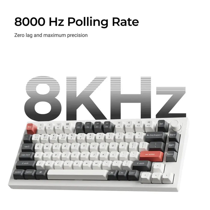 Wireless mechanical keyboard Keychron Q1 Ultra 8K Black - Silk POM Switch Red