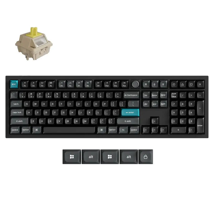 Wireless mechanical keyboard Keychron Q6 Ultra 8K Black - Silk POM Switch Banana