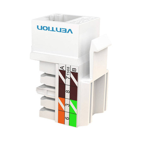 Keystone Jack Coupler Cat.5E UTP 180-Degree Vention IPBW0 White - Other<<<IT Accessories<<<InnproXML