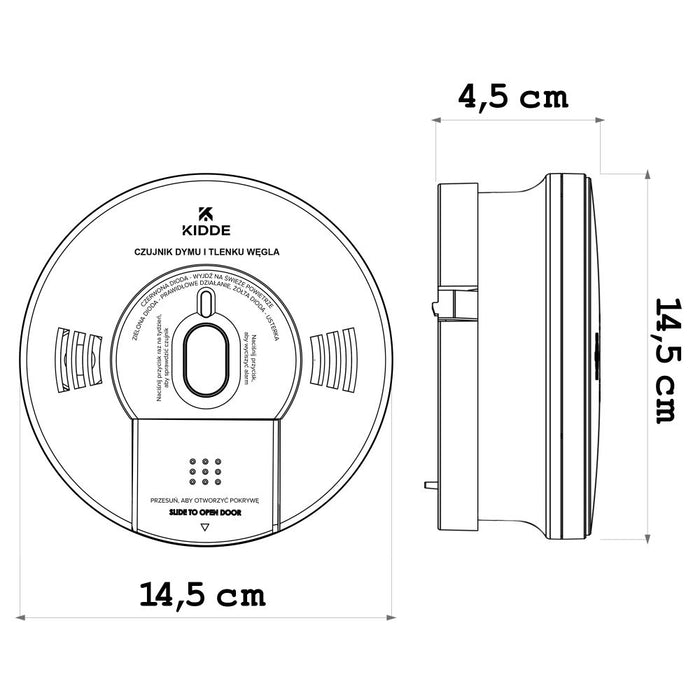 Dual smoke and carbon monoxide detector K10SCO