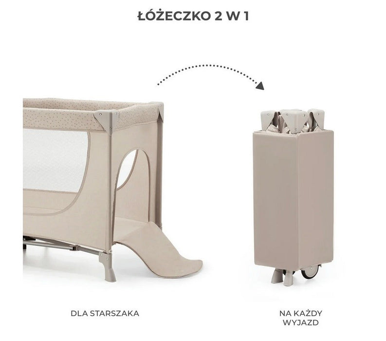 KinderKraft travel cot JOY 2 BEIGE