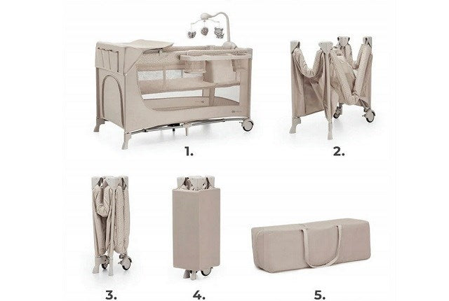 KinderKraft travel cot JOY 2 BEIGE