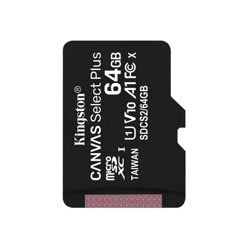 KINGSTON 64GB micSDXC Canvas Select Plus 100R A1 C10 Single Pack w/o ADP - Памети