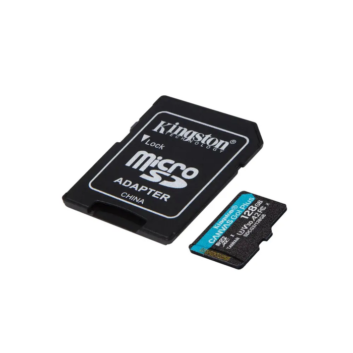Kingston Technology 128GB microSDXC Canvas Go Plus 170R A2 U3 V30 Card + ADP - Памети