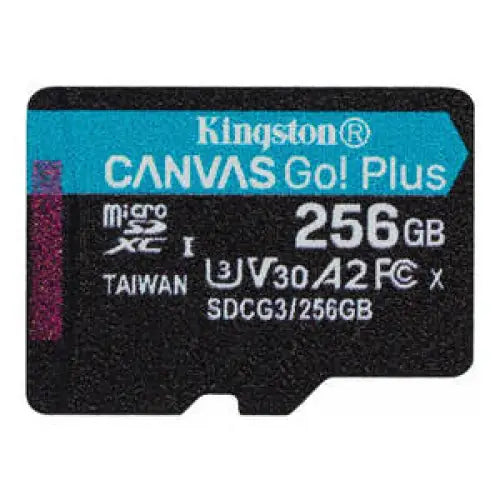 Kingston Technology 256GB microSDXC Canvas Go Plus 170R A2 U3 V30 Card + ADP - Памети