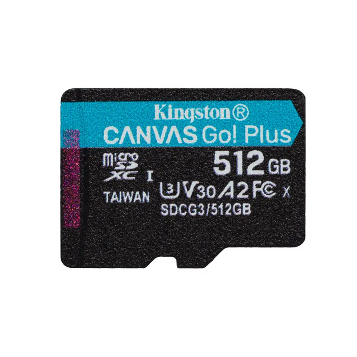Kingston Technology 512GB microSDXC Canvas Go Plus 170R A2 U3 V30 Card + ADP - Памети