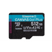 Kingston Technology 512GB microSDXC Canvas Go Plus 170R A2 U3 V30 Card + ADP - Памети