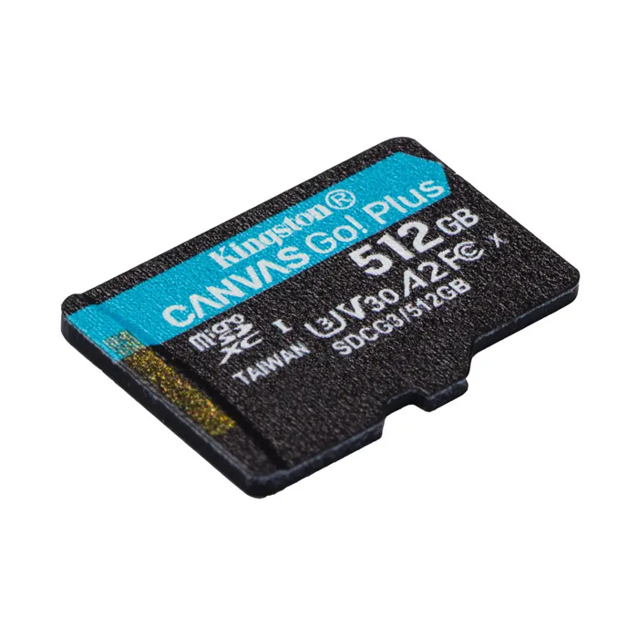 Kingston Technology 512GB microSDXC Canvas Go Plus 170R A2 U3 V30 Card + ADP - Памети