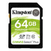 Kingston Technology 64GB SDXC Canvas Select Plus 100R C10 UHS-I U1 V10 - Памети SD<<<Памети<<<Компоненти<<<ALSO&&&Карти