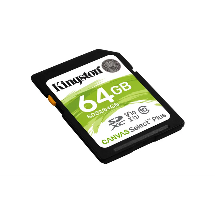 Kingston Technology 64GB SDXC Canvas Select Plus 100R C10 UHS-I U1 V10 - Памети SD<<<Памети<<<Компоненти<<<ALSO&&&Карти