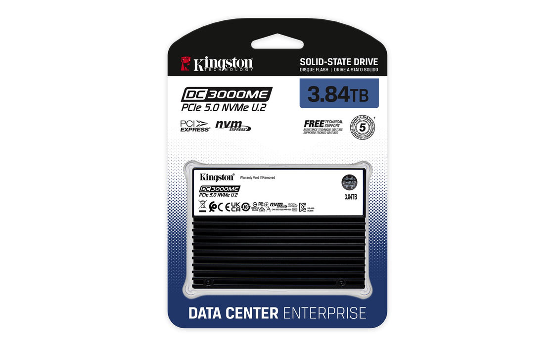 Kingston Technology 3.84TB DC3000ME U.2 PCIe 5.0 NVMe TCG Opal Enterprise SSD