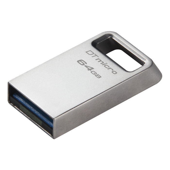 USB memory stick KINGSTON DataTraveler Micro, 64GB, USB-A 3.2 Gen 1, Silver