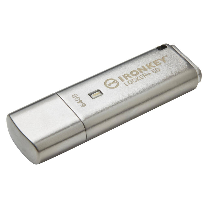 USB memory stick KINGSTON IronKey Locker+ 50 - 64GB XTS-AES 256-bit
