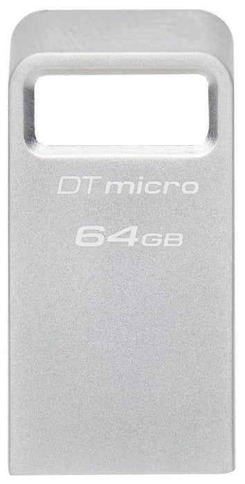 USB memory stick KINGSTON DataTraveler Micro, 64GB, USB-A 3.2 Gen 1, Silver