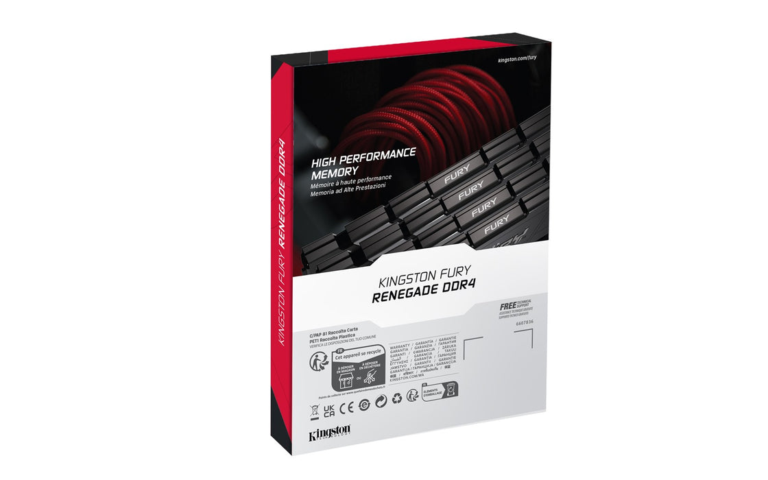 Kingston Technology FURY 16GB 4266MT/s DDR4 CL19 DIMM (Kit of 2) Renegade Black