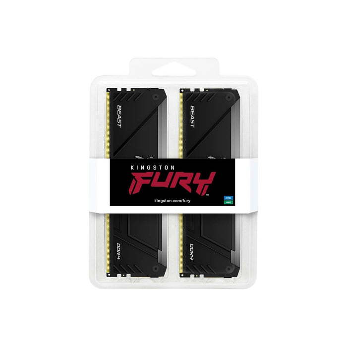 Memory Kingston FURY Beast Black RGB 32GB(2x16GB) DDR4 3200MHz CL16