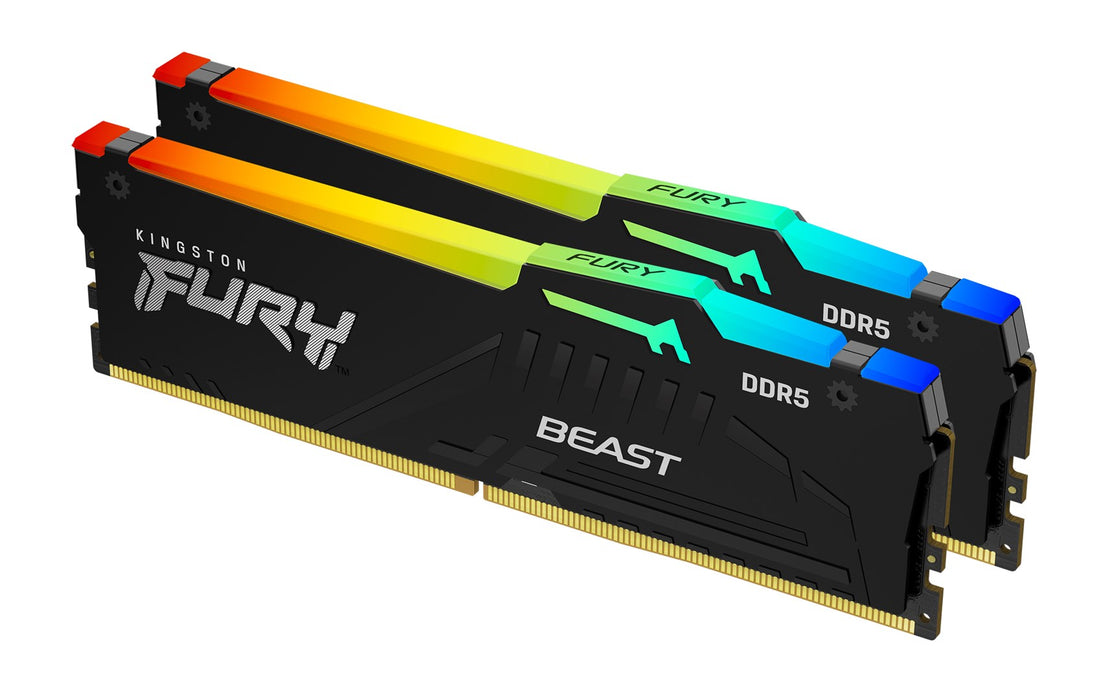 Memory Kingston FURY Beast Black RGB 64GB(2x32GB) DDR5 6000MHz