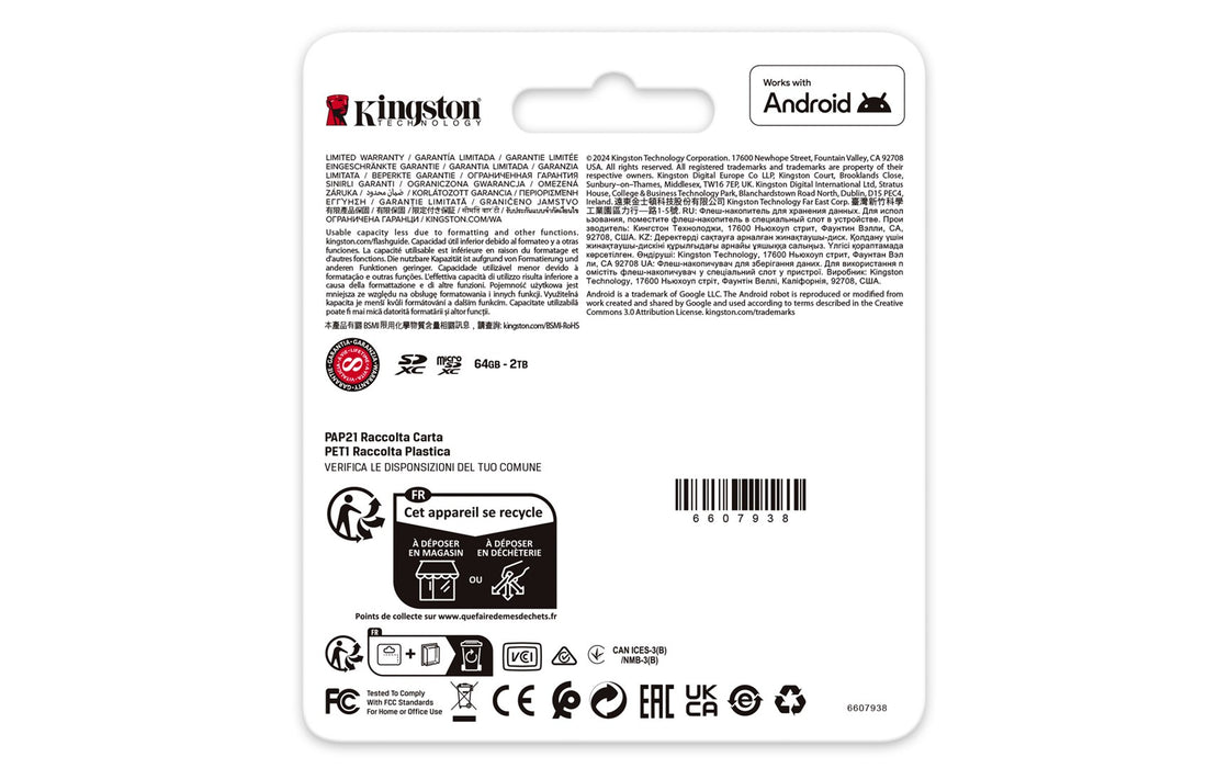 Kingston Technology Canvas Go! Plus 512GB SDXC Canvas Go Plus Gen4 200MB/s C10 UHS-I U3 V30