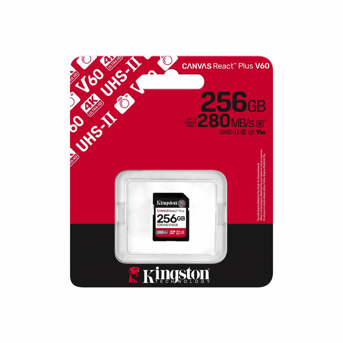Memory card Kingston Canvas React Plus V60 UHS-II 256GB