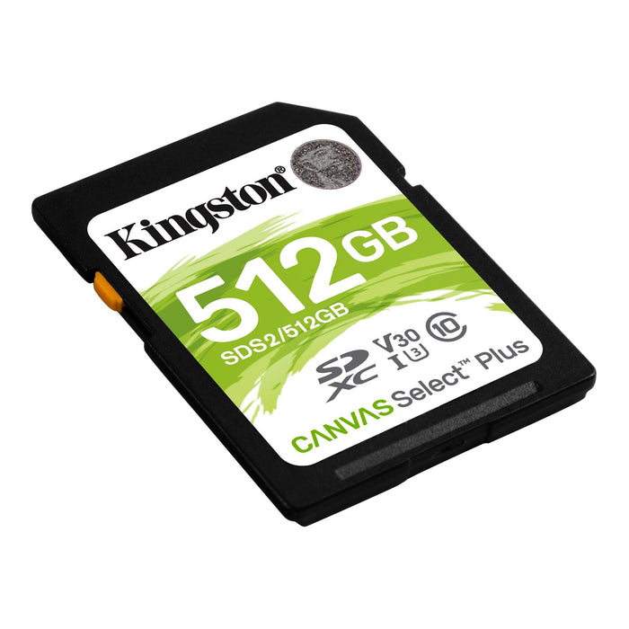 KINGSTON 512GB SDXC Canvas Select Plus 100R C10 UHS-I U3 V30