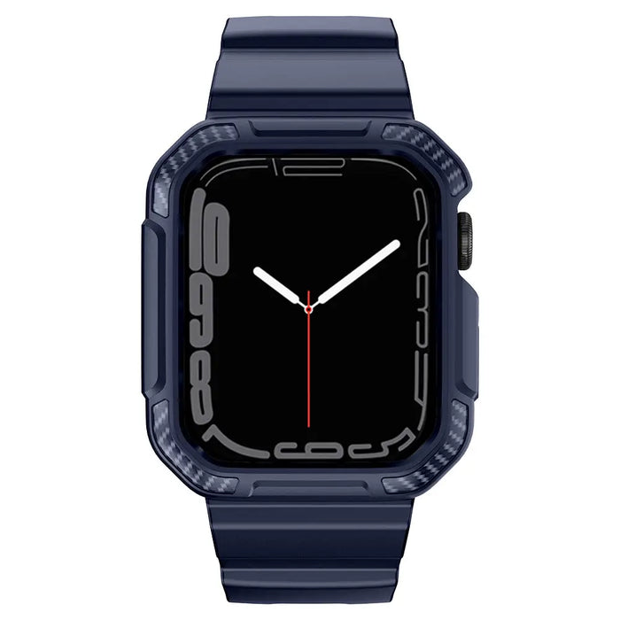Kingxbar CYF106 2in1 armored case for Apple Watch SE 9 8 7 6 5 4 3 2 1 (41 40 38 mm) with strap blue - Cell phone cases
