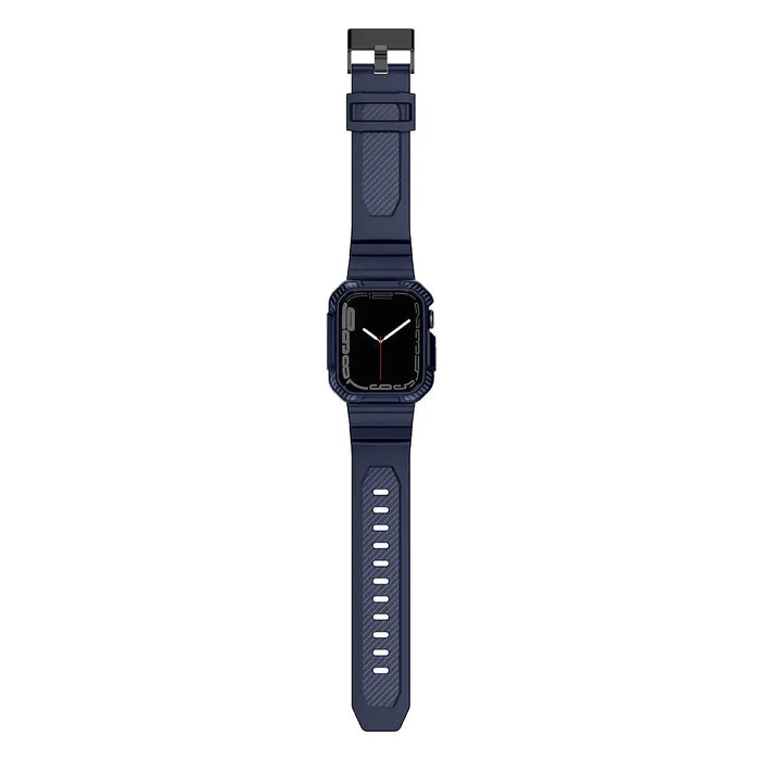 Kingxbar CYF106 2in1 armored case for Apple Watch SE 9 8 7 6 5 4 3 2 1 (41 40 38 mm) with strap blue - Cell phone cases