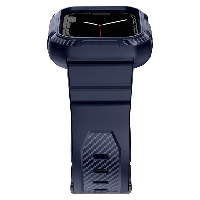 Kingxbar CYF106 2in1 armored case for Apple Watch SE 9 8 7 6 5 4 3 2 1 (41 40 38 mm) with strap blue - Cell phone cases