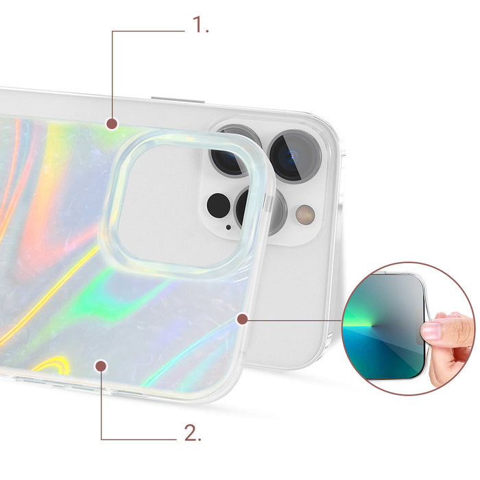 Kingxbar Shell Series luxury elegant phone case for iPhone 13 Pro pearl-blue - Cell phone cases and covers<<<HurtelXML