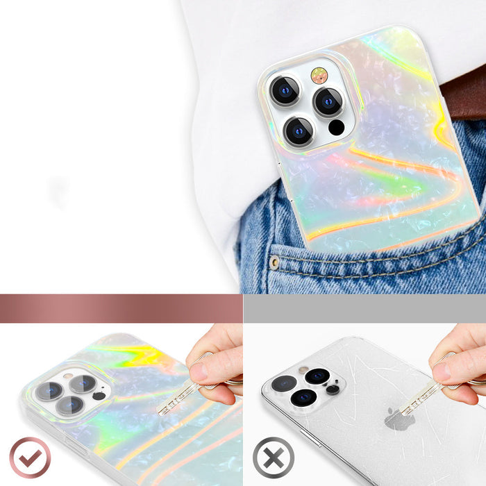 Kingxbar Shell Series luxury elegant phone case for iPhone 13 Pro pearl-blue - Cell phone cases and covers<<<HurtelXML