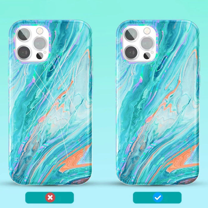 Kingxbar Watercolor Series color case for iPhone 12 Pro Max pink-green - Cell phone cases and covers<<<HurtelXML
