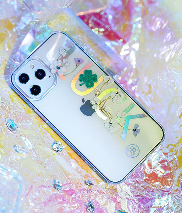 Kingxbar Lucky Series case decorated with original Swarovski crystals iPhone 12 mini transparent (Luck)