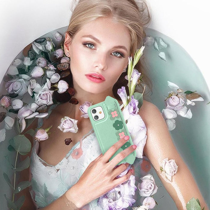 Kingxbar Sweet Series case decorated with original Swarovski crystals iPhone 12 mini blue