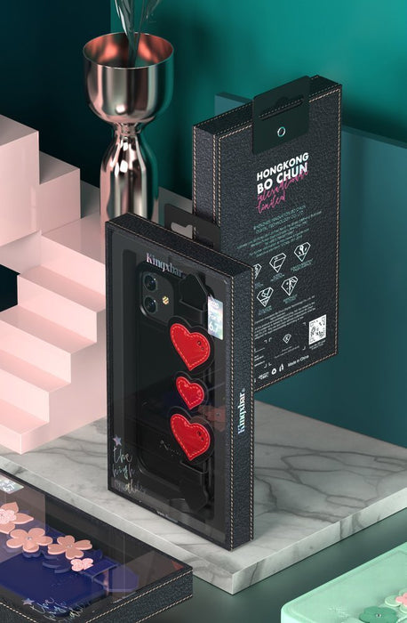 Kingxbar Sweet Series case decorated with original Swarovski crystals iPhone 12 mini black