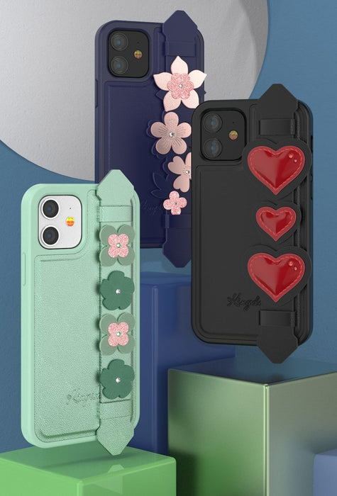Kingxbar Sweet Series case decorated with original Swarovski crystals iPhone 12 Pro / iPhone 12 black
