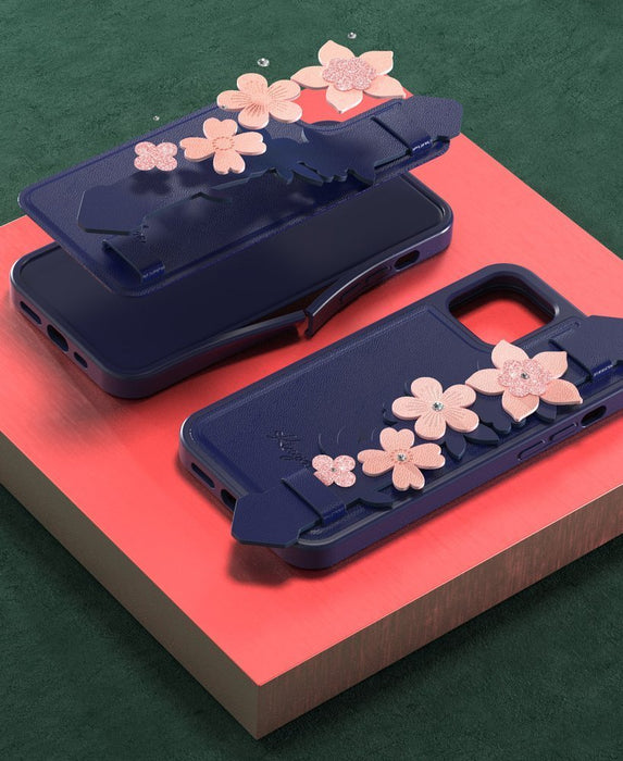 Kingxbar Sweet Series case decorated with original Swarovski crystals iPhone 12 Pro Max blue