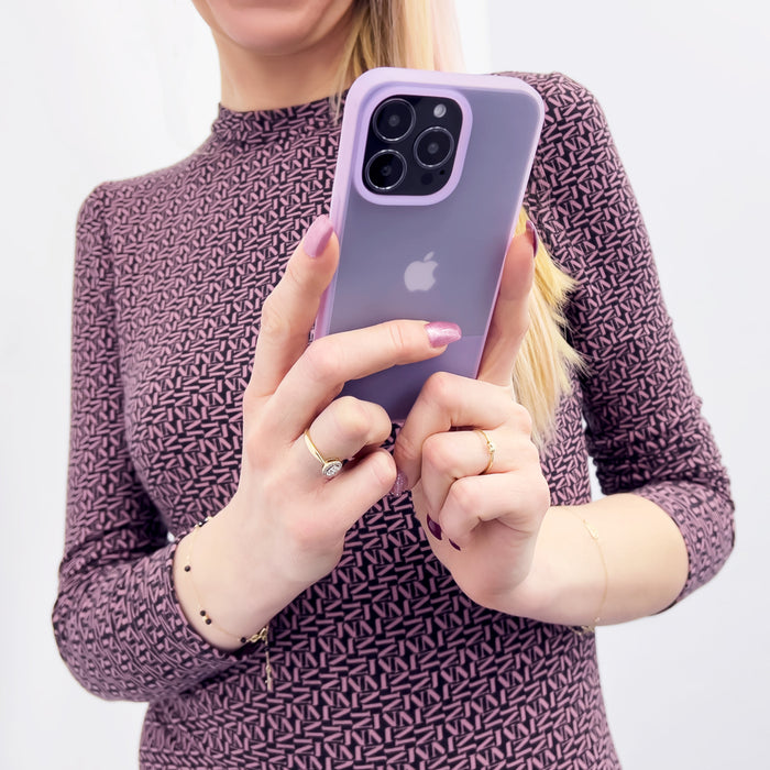 Kingxbar Plain Series case cover for iPhone 13 Pro silicone case purple