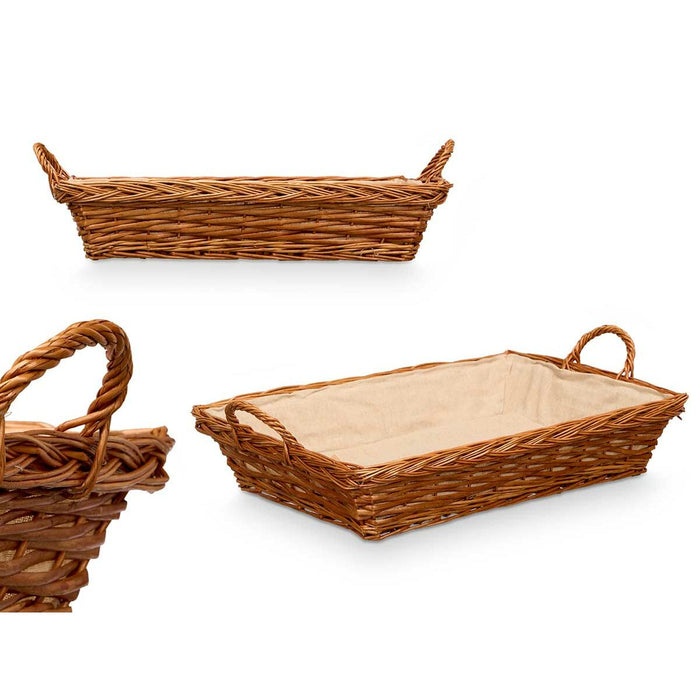 Multi-purpose basket Kipit Polyester wicker Cloth 50 % cotton 63 x 16 x 41 cm