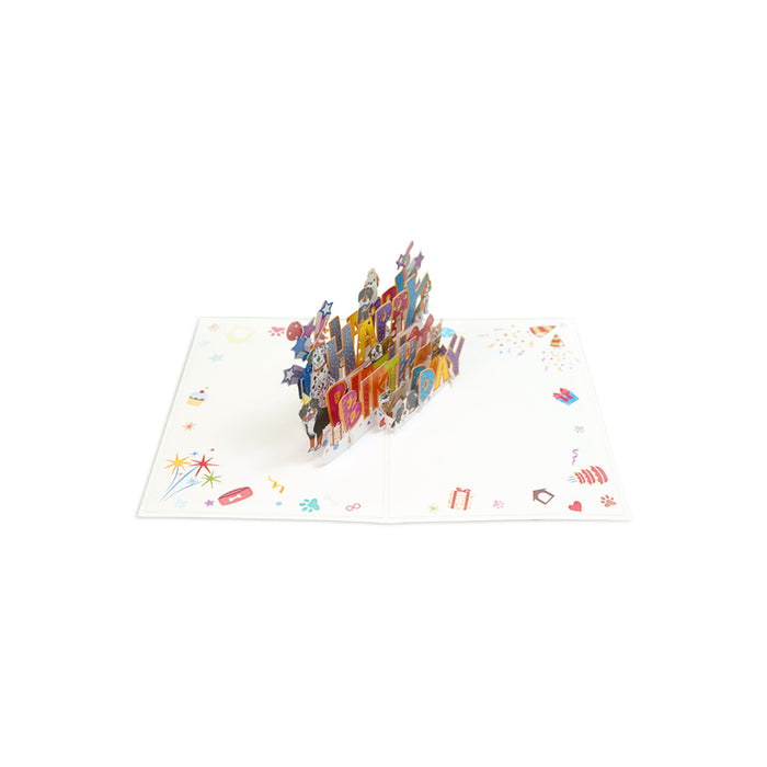 POP-UP CARD "CHRD DOGS" KIRIORI 10728
