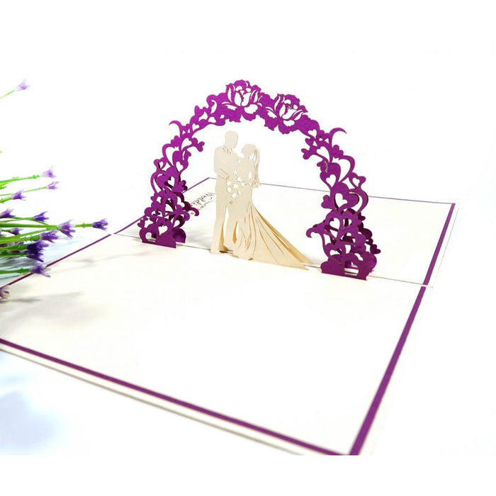 PURPLE WEDDING CARD POP-UP "PURPLE WEDDING" KIRIORI 10736