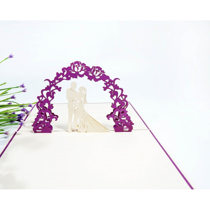 PURPLE WEDDING CARD POP-UP "PURPLE WEDDING" KIRIORI 10736