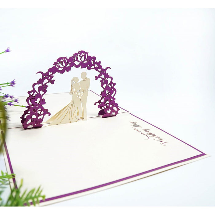 PURPLE WEDDING CARD POP-UP "PURPLE WEDDING" KIRIORI 10736