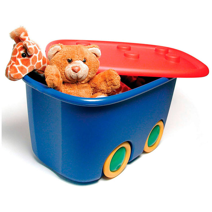 TOY BOX WITH WHEELS 46L 32X39X58CM KIS