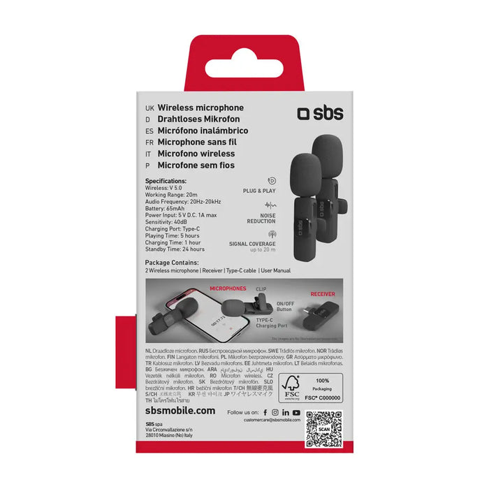 Kit 2 microphones with receiver for video and audio recording - *Kategoria tymczasowa<<<HurtelXML